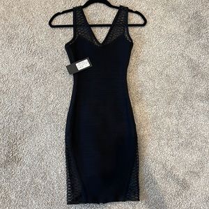 Marciano black bandage dress